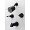 Kingston Brass KBX8140SVL Two-Handle Tub and Shower Faucet, Matte Black KBX8140SVL - alternate 2